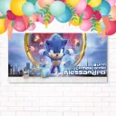 Striscione Buon Compleanno - Sonic