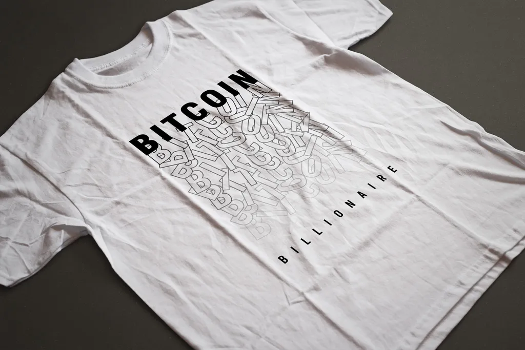 "Bitcoin Millionaire" T-shirt (01 Bianco, S)